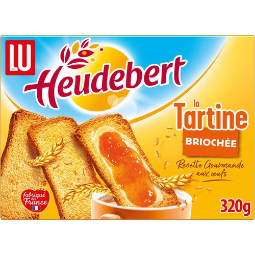 Lu Heudebert La Tartine Biscottes goût Brioché 320g