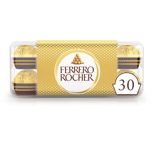 Ferrero Rocher Fines Gaufrettes Enrobées De Chocolat Au Lait Noisettes  x30 375g