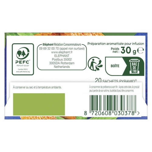 Eléphant Infusion Nuit Tranquille Miel x20 30g