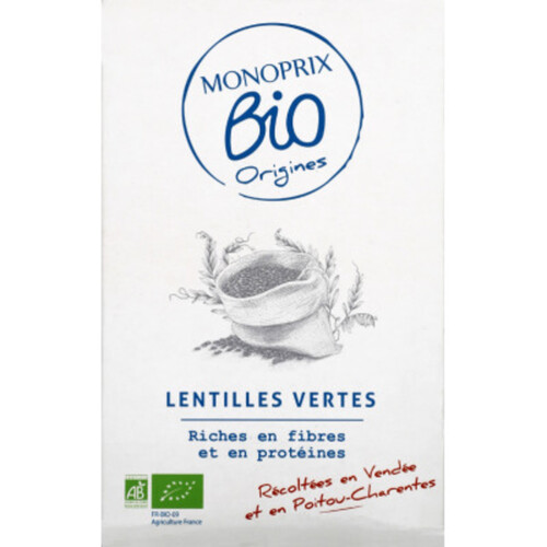 Monoprix Bio Origines Lentilles Vertes Bio 500g