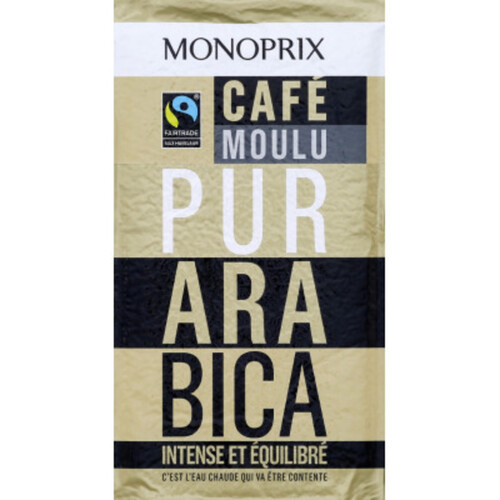Monoprix café moulu pur Arabica intense & équilibré 250g