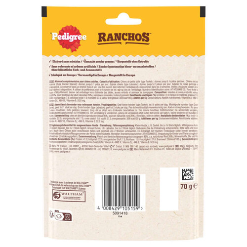 Pedigree Ranchos Friandises au bœuf pour chien 70g