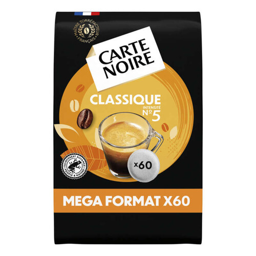 Carte Noire Café Classique Intensité 5 Extra Format 60 dosettes