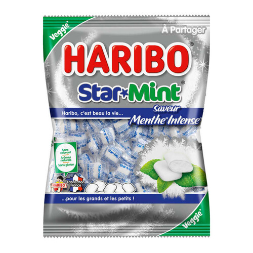 Haribo Bonbons Star Mint À La Menthe Intense 200G