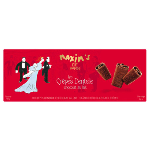 Maxim's de Paris Etui 18 Crêpes Dentelle Chocolat au Lait 90g