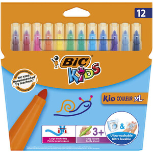 Bic Kids 12 Feutres De Coloriage Kid Couleurs Xl