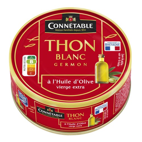 Connétable Thon Blanc Véritable Germon À L'Huile D'Olive Vierge Extra 104g