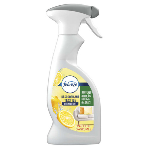 Febreze Fraîcheur D’Agrumes Spray Désinfectant Désodorisant Textile 375ml