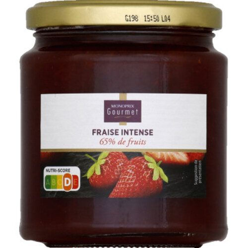 Monoprix Gourmet Confiture fraises intense 330g