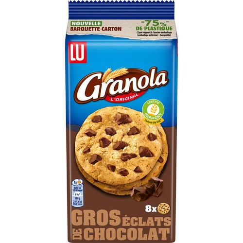 Granola Cookies aux gros éclats de Chocolat 184g