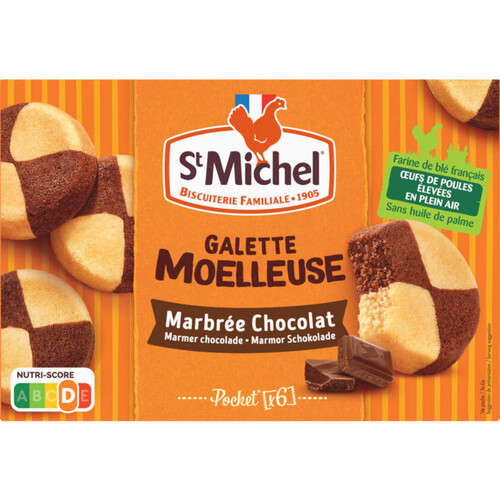St Michel Galette Moelleuse Marbrée Chocolat 180g
