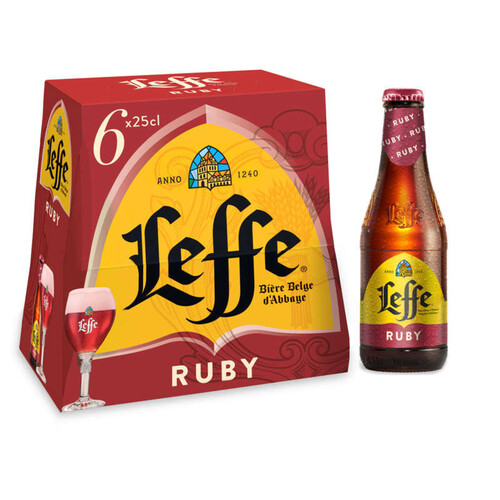 Leffe Bière Ruby Pack 6X25 cl