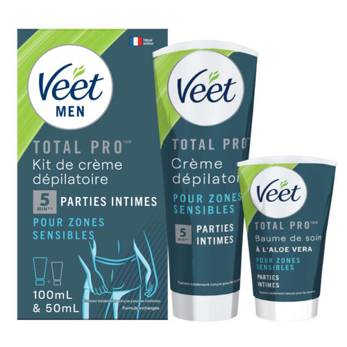 Veet Men Crème dépilatoire Homme zones intimes 100+50ml