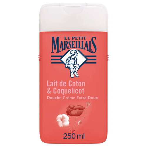 Le petit Marseillais Gel douche lait de coton et coquelicot 250ml