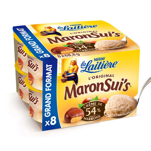 LA LAITIERE Maronsui's mousse crème de marrons 8x68,8g