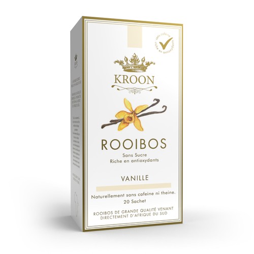 Kroon Rooibos Vanille Naturellement sans Caféine & Théine en sachet x20