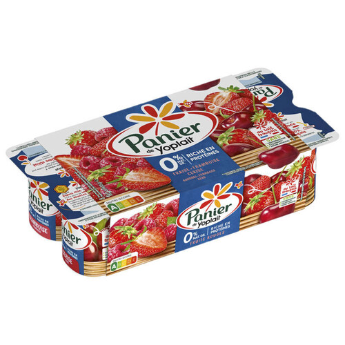 Panier de Yoplait 0% MG Fruits Rouges 8x125g