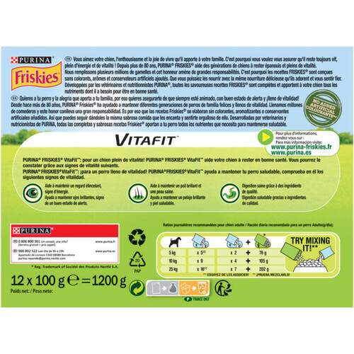 Friskies Chien viandes et légumes en gelée 12x100g