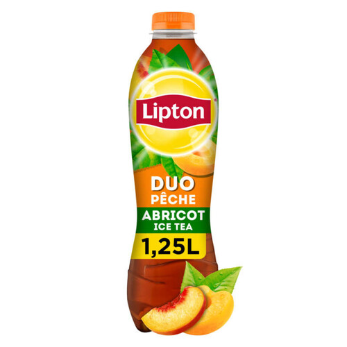 Lipton Ice Tea Duo Saveur Pêche Abricot 1,25L
