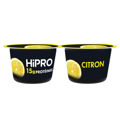 Hipro Yaourt citron protéiné 0%MG 2x160g