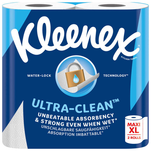 Kleenex essuie tout kleenex® ultra-clean maxi rouleaux x2