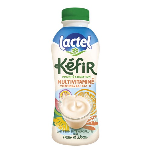 Lactel Kéfir Multivitaminé Lait fermente bouteille 480ml