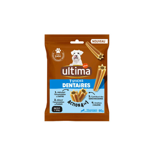 Ultima Sticks Dentaires pour Petit Chien 1 semaine - 90 g