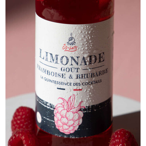 La Co-lab' limonade goût framboise et rhubarbe 33cl