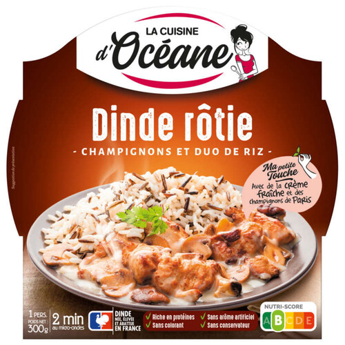 La Cuisine D'Océane Dinde Rôtie Forestière & Duo De Riz 300g