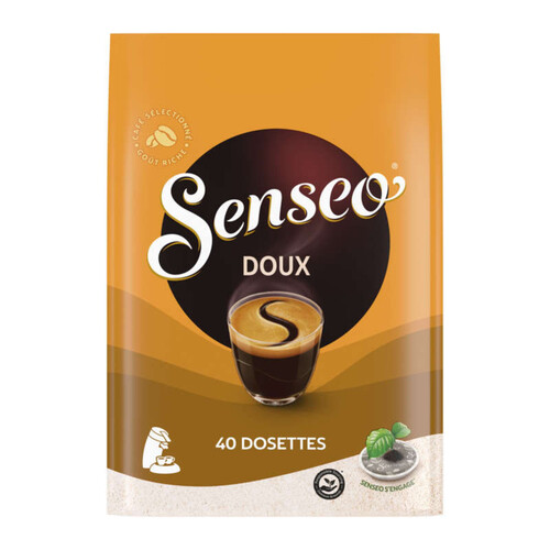 Senseo café doux x40 dosettes, 277g