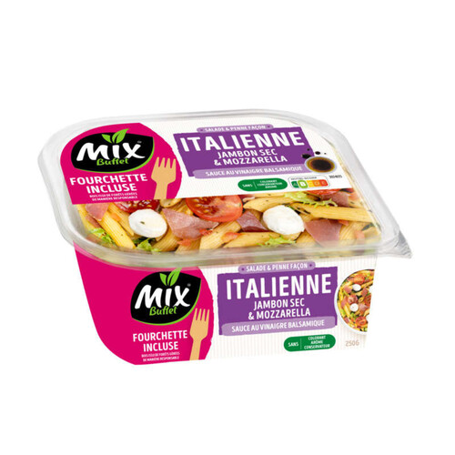 Mix Salade Italienne Pâtes, jambon sec et mozzarella 250g