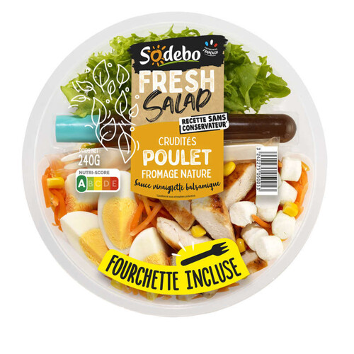 Sodebo Fresh Salad Poulet Sans Conservateur 240g