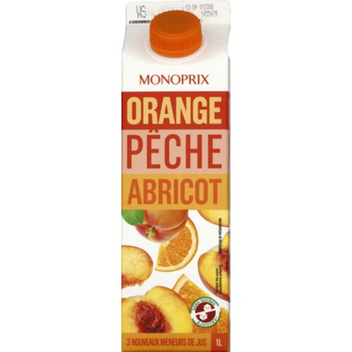 Monoprix Nectar À L'Orange Pêche Et Abricot 1L