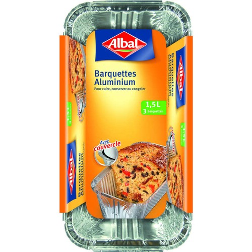 Albal Barquettes aluminium 3x1.5L
