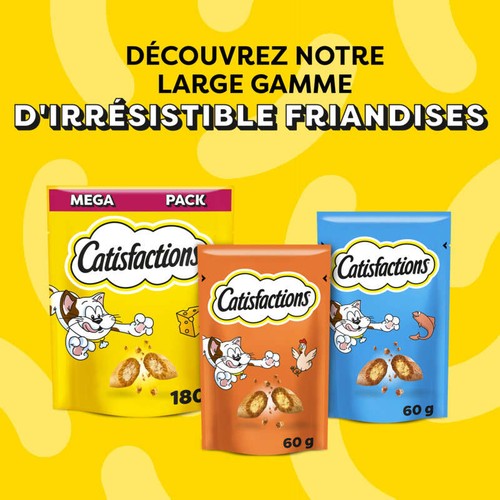 Catisfactions Friandises Au Fromage Pour Chat Et Chaton 60g