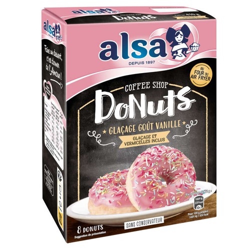 Alsa Préparation Donuts Glaçage Goût Vanille