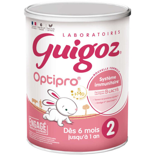 Guizo 2 Optipro Lait Intantile 2ème âge dès 6 mois 830g