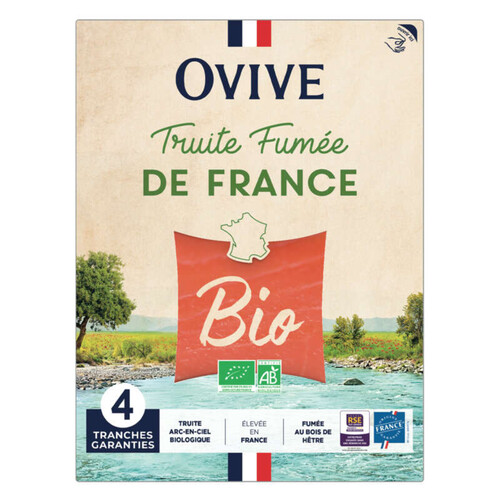 Ovive Truite Fumée Bio 4 Tranches 100 g