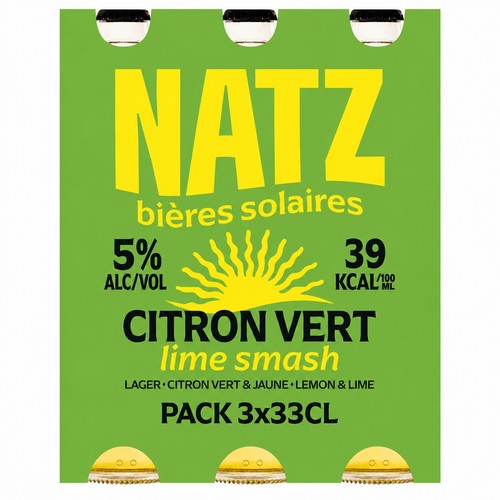 Natz Bière légère au citron 5° vol. 3x33cl