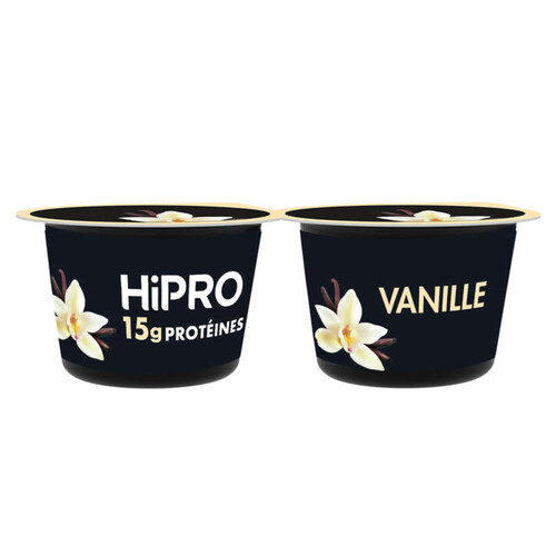 Hipro Yaourt vanille protéiné 0% 2x160g