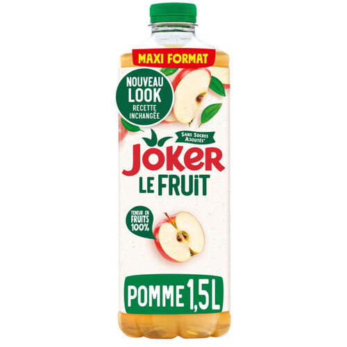 Joker Jus De Pomme Sans Sucres Ajoutés Maxi Format 1,5L