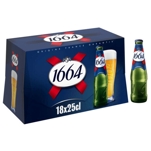 1664 Bière Blonde 5.5° 18x25cl