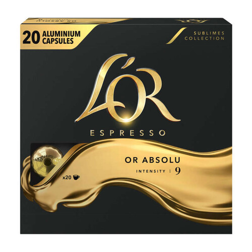 L'Or Espresso Café Or Absolu intensité 9 x20 capsules 104g