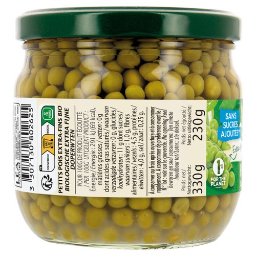 Jardin Bio Petits pois très fins 230g