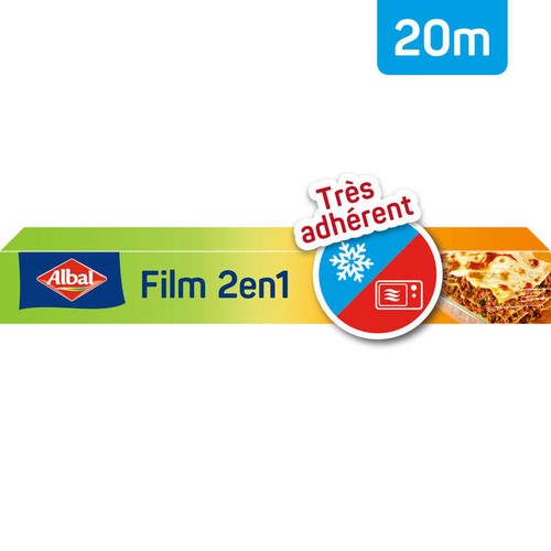 Albal Film étirable 2 en 1 réfrigérateur & micro-ondes 20m