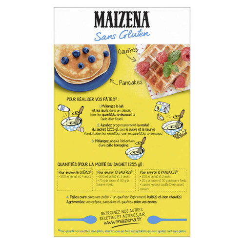 Maizena Sans Gluten Mélange spécial Crêpes Gaufres & Pancakes 510g