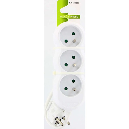 Trefilaction Bloc 3 Prises 16A Blanc