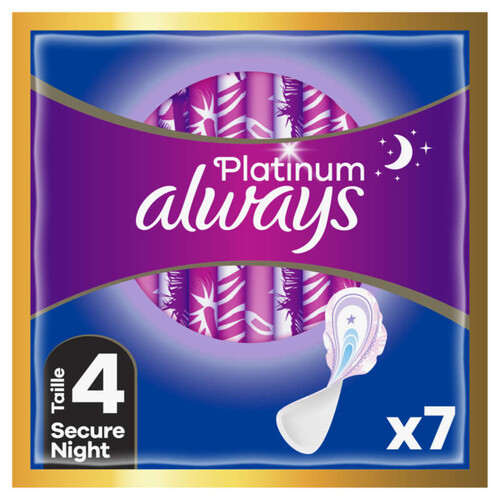 Always Platinum Serviette Secure Night Pack X7