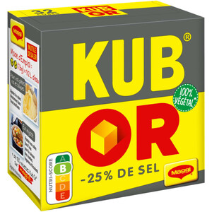 Maggi Kub Or Bouillon -25% de sel 32 cubes 121,6g
