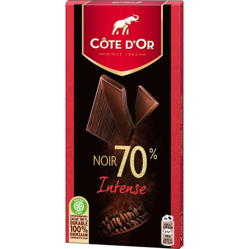 Côte d'Or Tablette Chocolat Noir Intense 70% 100g